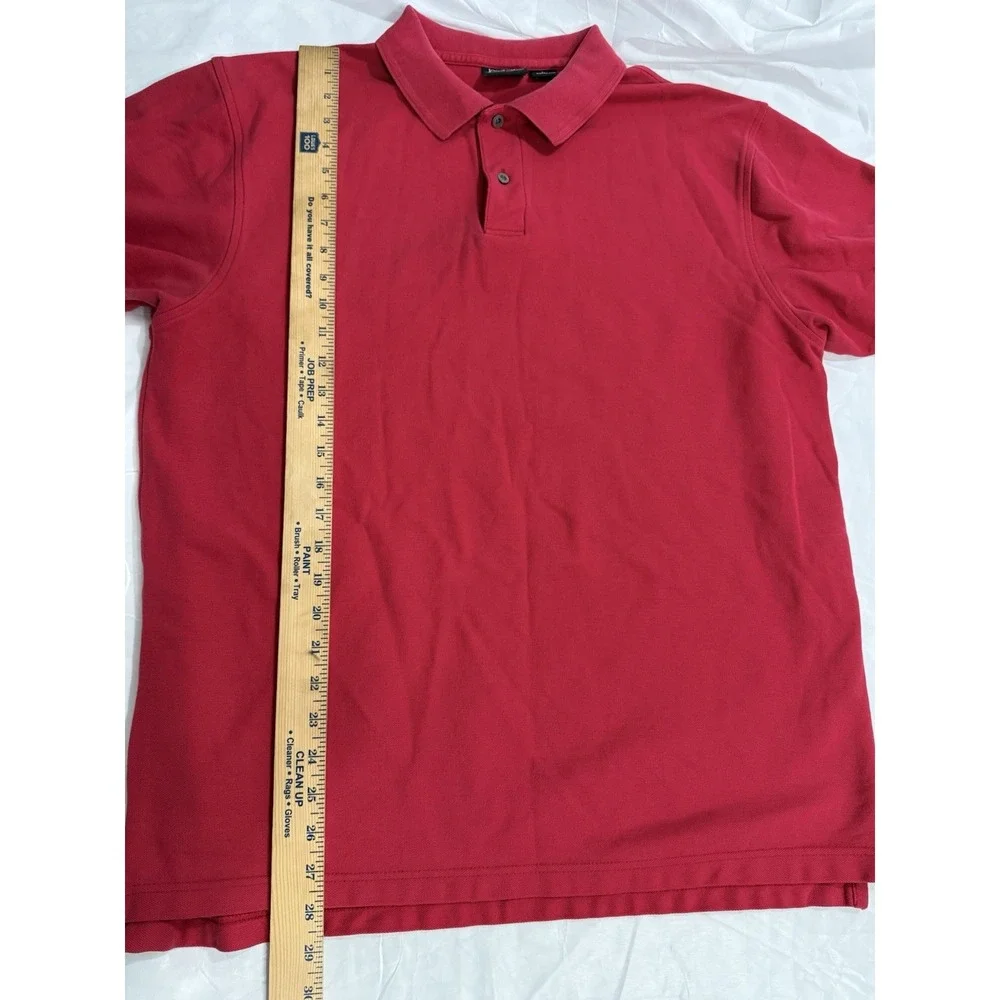 Jos A Bank Mens Large Red Travelers Collection 100%‎ Cotton Polo Shirt